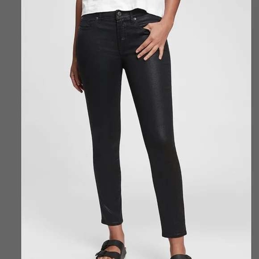 Gap true skinny‎ midrise straight black preppy gothic 32/14 regular jeans